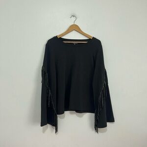 Black Fringe Sweater